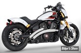 ECHAPPEMENT - FREEDOM PERFORMANCE - INDIAN SCOUT 2025UP - RADICAL RADIUS 2 EN 2 - CHROME / EMBOUTS : SLASH CUT NOIR SCUPLTÉ - IN00626