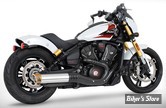 SILENCIEUX -  FREEDOM PERFORMANCE - INDIAN SCOUT 2025UP - INDIAN SCOUT 4" SLIP-ONS - CORPS : CHROME / EMBOUT SCULPTED  : GOLD RACING - IN00571