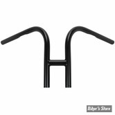 GUIDON  RABBIT EARS - LOWBROW CUSTOMS - 1" RABBIT HANDLEBAR - HAUTEUR  : 11" - AVEC EMPREINTES - NOIR