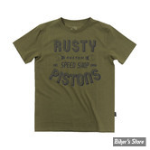 - TEE-SHIRT - RUSTY PISTONS - Hulton t-shirt - KAKI - TAILLE M