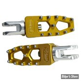 - REPOSES PIEDS AVANT - TC BROS - PRO SERIES MX LITE FOOT PEGS - HD 2018UP - FINITION : GOLD - 102-0119