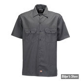 CHEMISE - DICKIES - 1574 - SHORT SLEEVE WORK SHIRT - COULEUR : CHARCOAL GREY / ANTHRACITE - TAILLE L