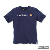 TEE-SHIRT - CARHARTT - CORE LOGO - BLEU MARINE - TAILLE S