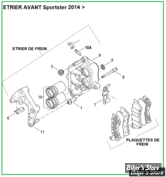  ECLATE G - PIECE N° 00 - ECLATE DES PIECES D'ETRIER DE FREIN AVANT SPORTSTER 2014 >