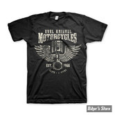 - TEE-SHIRT - EVEL KNIEVEL - Motorcycles T-shirt - BLACK / NOIR 