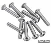 VIS TETE BOMBEE 10-32 X 25.40MM / 1" - ALLEN - CHROME - LE PAQUET DE 10 PIECES