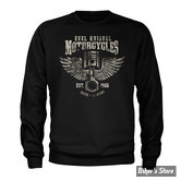 SWEAT SHIRT - EVEL KNIEVEL - Motorcycles sweatshirt - BLACK