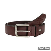 CEINTURE - JOHN DOE - SIGNATURE - MARRON FONCE - 85 CM