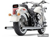 - ECHAPPEMENT - COBRA TRUE DUAL - BAD HOMBRE Dual Exhaust System - SOFTAIL 07/11 - BILLET TIPS - CHROME - 6985