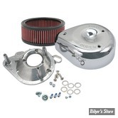 FILTRE A AIR - S&S - CLASSIC TEARDROP AIR CLEANER KIT W/S&S® Single Bore TB - BIGTWIN 95/16 - AVEC CORPS D'INJECTION DE 52MM - CHROME - 17-0498