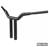 -  GUIDON LA CHOPPERS - T-BAR Kage Fighters - PULLBACK -  38MM / 1"1/2 - FLTRX 23UP - HAUTEUR : 35,60 CM / 14" - NOIR BRILLANT - LA-7345-14B