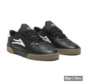 CHAUSSURES - LAKAI - CAMBRIDGE - BLACK / GUM LEATHER - POINTURE 42