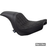 SELLE DUO - SOFTAIL FXLR / FLSB 18UP - DRAG SPECIALTIES - PREDATOR - NOIR - DOUBLE DIAMOND / COUTURES : NOIR