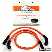 FILS DE BOUGIES - SPORTSTER 04/06 - SCREAMIN EAGLE - SCREAMIN' EAGLE 10MM PHAT SPARK PLUG WIRES - ORANGE