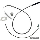 + 4" / + 10cm - KIT CABLES ET DURITE DE FREIN DE GUIDON RALLONGES - TOURING FLTRX/STSE/SE 23UP - FAT BAGGERS - INOX - 149914