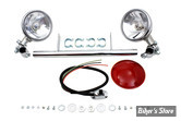 ECLATE K - PIECE N° 00 - KIT PHARE ADDITIONNELS - BIGTWIN 36/57 - Chrome Spring Fork Spotlamp Kit - 6 VOLTS - V-TWIN