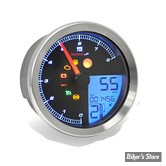 ECLATE A1 - PIECE N° 25 - COMPTEUR  / COMPTE TOURS KOSO - HD-01-04 95MM SPEEDOMETER / TACHOMETER - HD-04 - DYNA 04/11 / SPORTSTER 04/13 - SILVER - BA051200