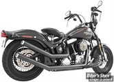 -  ECHAPPEMENT THORCAT / FREEDOM PERFORMANCE - SOFTAIL 88CI 00/06 - UPSWEEP - NOIR / EMBOUTS : CHROME STAR - HOMOLOGUÉ ECE