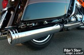 SILENCIEUX MCJ REGLABLE - TOURING MILWAUKEE EIGHT 2021UP - EDITION 120 - CHROME / EMBOUTS : STRIPPED CHROME - HOMOLOGUÉ ECE