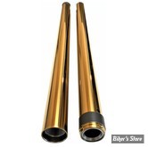 ECLATE N - PIECE N° 21 - TUBES DE FOURCHES 39MM XL88/06 ET FXR 87/94 - OEM 45360-90 - LONGUEUR : 24.25" - PRO ONE PERFORMANCE - GOLD - 105020G