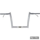 GUIDON PRE-CABLE - PAUL YAFFE BAGGER NATION - Pre-Wired Monkey Bar Handlebar 32mm - HAUTEUR : 25,40CM / 10" - CHROME - PYO:OEMPW-15L-10 C