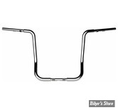 GUIDON LA CHOPPERS - 1 1/4" TOURING - FLHX 2024UP / FLHXSE 23UP - HANDLEBAR TWIN ROUNDS - HAUTEUR : 40,60 CM / 16" - CHROME - LA-7347-16