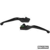 ECLATE L - PIECE N° 06 / 08 - KIT LEVIERS TOURING FLHTCUTG / FLTRT 17UP - OEM 41700423 - WIDE BLADE LEVER SET / LARGE - DRAG SPECIALTIES - NOIT MAT - (NEUF: NI REPRIS, NI ECHANGEE)