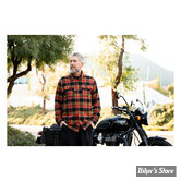 CHEMISE MANCHES LONGUES - BILTWELL - Hi Test Flannel shirt - RUST - TAILLE M