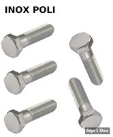 VIS TETE HEXAGONALE - 1/4"-20 X 95.25MM / 3 3/4" - HEXAGONALE - INOX POLI - LE PAQUET DE 5 PIECES