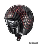 CASQUE JET  - PREMIER HELMETS - Vintage Platinum Edition Carbon - CARBONE / RED 