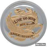 - BOUCHON TYPE OEM - 83/95 - "LIVE TO RIDE" - CHROME / DORE - VENTILE - NEUF - NI REPRIS - NI ÉCHANGÉ