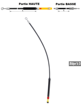 CABLE D'EMBRAYAGE MILWAUKEE EIGHT - SOFTAIL 18UP / TOURING 21UP - LONGUEUR : 87.50 CM - OEM 37200380 - NOIR - ZODIAC - NEUF - NI REPRIS - NI ÉCHANGÉ