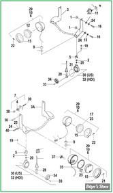  ECLATE K - PIECE N° 00 - ECLATE DES PIECES PHARE ADDITIONNELS  - TOURING 1989 UP