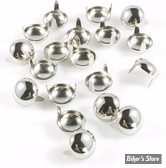 Pions - DECORATIVE ROUND STUDS - DIAMÈTRE : 22,20 MM / 7/8" - NICKEL - OEM 11757-46C - LES 50 PIÈCES