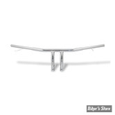 GUIDON MCS/HIGHWAY HAWK - FAT WISHBONE T-BAR - AVEC EMPREINTES ET PERCAGES - CHROME