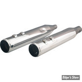 SILENCIEUX KHROME WERKS - TOURING 95/16 - 4-1/2" HP-Plus® Slip-On Mufflers with Race Tip - CORPS : CHROME / EMBOUTS : RACE TIP CHROME -202915