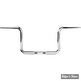 - GUIDON APEHANGER - GUIDON LA CHOPPERS - H-BAR TWIN ROUND - TOURING FLHT/FLHX 99UP - H-BAR TWIN ROUND -  HAUTEUR : 25.40 CM / 10" - CHROME - LA-7325-10C