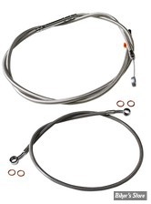 +12" / 14" - KIT CABLES DE GUIDON RALLONGES - INDIAN SCOUT - LA CHOPPERS - ACIER INOX - LA-8400KT-13 - (NEUF: NI REPRIS, NI ECHANGEE)