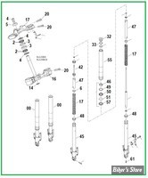  ECLATE N - PIECE N° 00 - ECLATE DES PIECES DE FOURCHE - SPORTSTER 1200CX  2016/2020