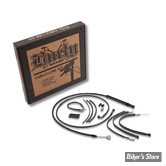 KIT CABLES ET FAISCEAU DE GUIDON RALLONGES - DYNA 12/17 - GUIDON BURLY T-BAR - 14" - NOIR - (NEUF: NI REPRIS, NI ECHANGEE)