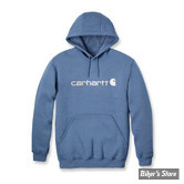 SWEAT SHIRT A CAPUCHE - CARHARTT - SIGNATURE LOGO SWEATSHIRT - Thundercloud Heather - TAILLE S