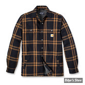 - SURCHEMISE MANCHES LONGUES - CARHARTT - RELAXED FIT FLANNEL SHERPA-LINED SHIRT - NOIR - TAILLE S