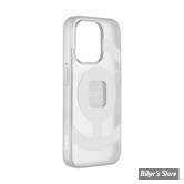 - SUPPORT POUR TELEPHONE - CAYO - CAYO PHONE DOKK -  COQUE DE TÉLÉPHONE - POUR SMARTPHONE : I PHONE 15 PRO - TRANSPARENT / BLANC