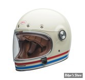 - CASQUE INTEGRAL - BELL - Bullitt Retro Full Face Helmet - COULEUR : BLANC RAYE - TAILLE : XL