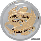 - BOUCHON TYPE OEM - 83/95 - "LIVE TO RIDE" - CHROME / DORE - NON VENTILE - NEUF - NI REPRIS - NI ÉCHANGÉ