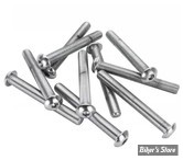 VIS TETE BOMBEE 3/8"-24 X 76.20MM / 3" - ALLEN - CHROME - LE PAQUET DE 10 PIECES