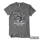 - TEE-SHIRT -  GAS MONKEY - Custom motors skull t-shirt - DARK GREY - TAILLE M