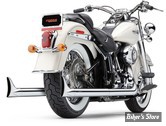 - ECHAPPEMENT - COBRA TRUE DUAL - BAD HOMBRE Dual Exhaust System - SOFTAIL 97/06 - FISHTAIL TIPS - CHROME - 6987