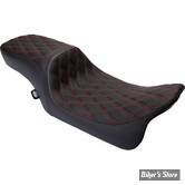 SELLE SADDLEMEN - TOURING 08/23 - PREDATOR 2UP SEAT - DOUBLE DIAMOND / VINYL - NOIR / COUTURES : ROUGE - 0801-1494