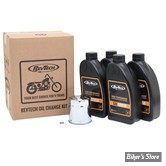 Kit vidange moteur high perfomances - SAE20W50 - HUILE MINERALE - 86-20 Sportster, 87-94 FX Model, 84-99 Softail, 85-98 Touring - FILTRE A HUILE : NOIR -  REVTECH